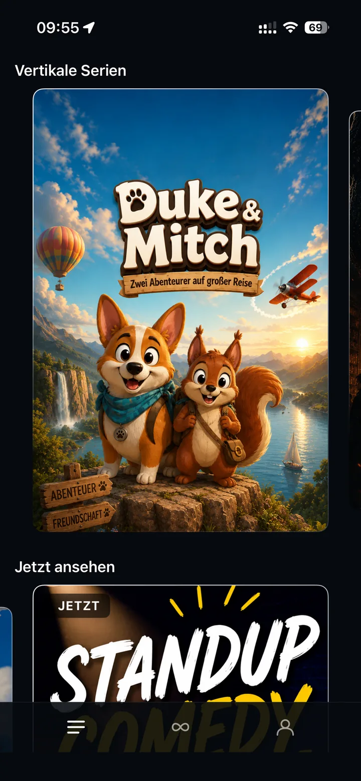lixe App: vertikale Serie Duke und Mitch